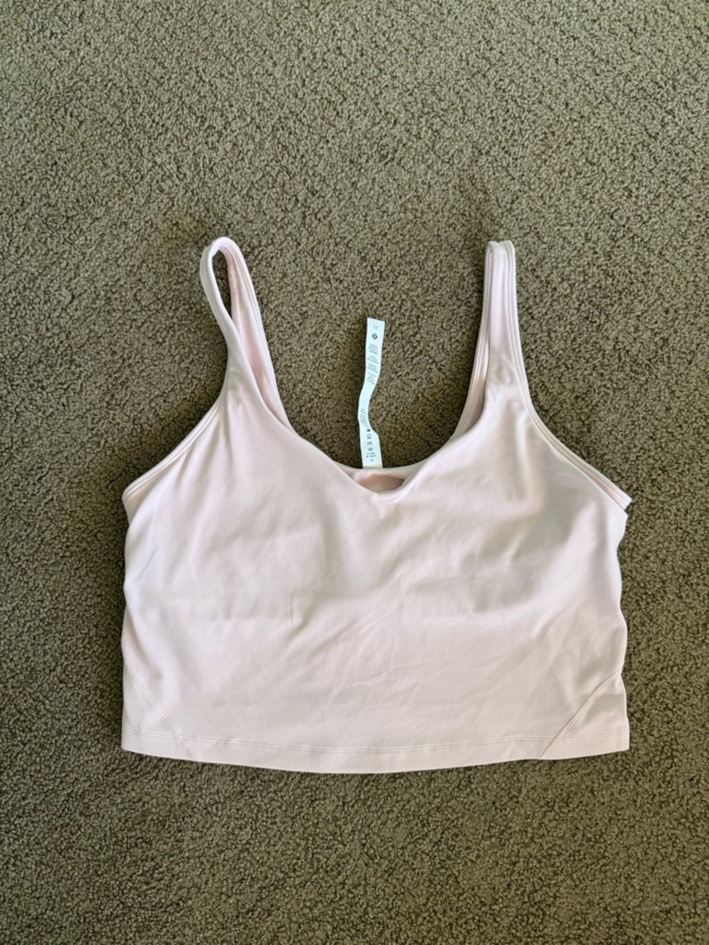 lululemon athletica Pale Pink Scoop Neck Crop Tank